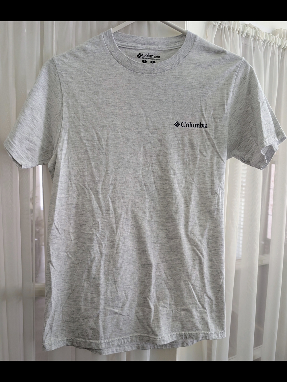 Columbia Men's Small Heather Gray Short-Sleeve Logo T-Shirt - New Without Tags